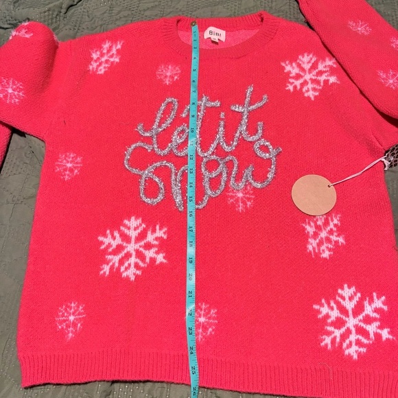 NWT BiBi Festive Red Christmas Sweater - Picture 6 of 6